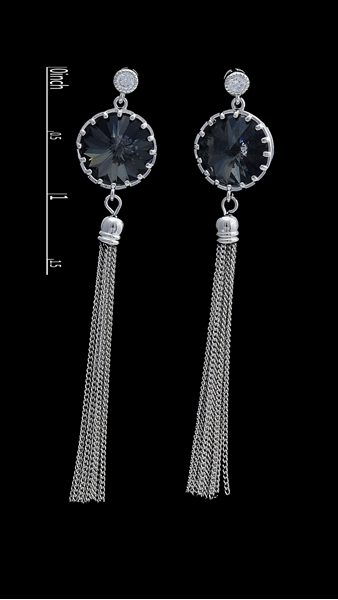 Picture of Best-Selling Platinum Plated Tassels Drop & Dangle