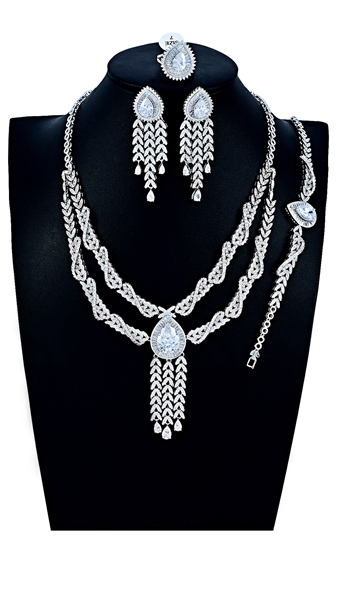 Picture of Online Luxury Cubic Zirconia 4 Pieces Jewelry Sets
