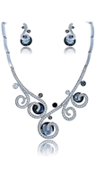 Picture of Beautiful Shaped Zinc-Alloy Glass 2 Pieces Jewelry Sets