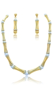 Picture of Natural Designed Rhinestone Gold Plated 2 Pieces Jewelry Sets