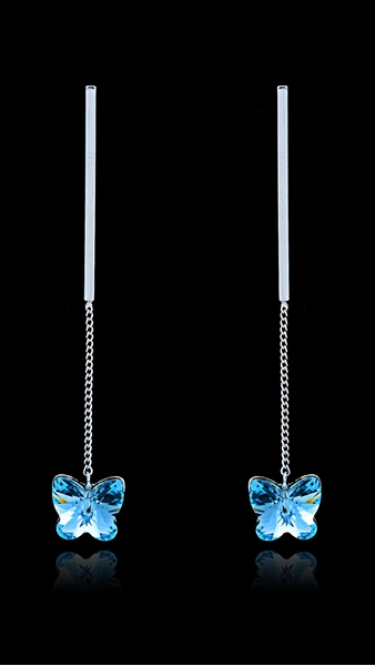 Picture of Enchanting Butterfly Swarovski Element Drop & Dangle