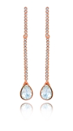 Picture of Fashionable Platinum Plated Crystal Drop & Dangle