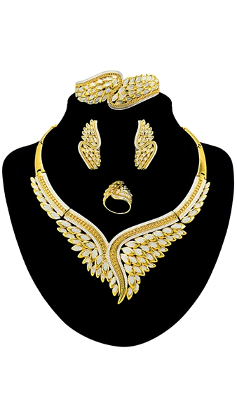 Picture of Excellent Big Gold Plated 4 Pieces Jewelry Sets