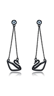 Picture of Gorgeous Platinum Plated Swan Drop & Dangle