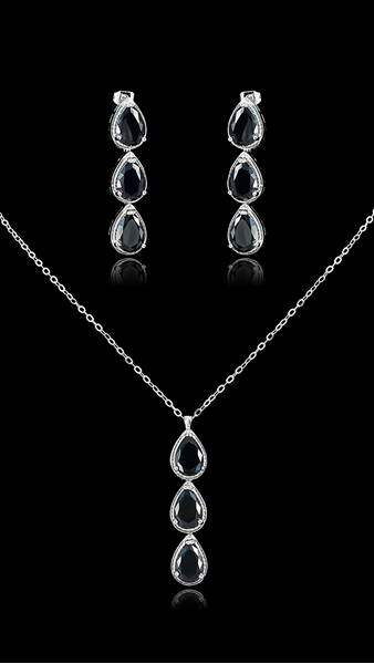 Picture of Customized  Luxury Cubic Zirconia 2 Pieces Jewelry Sets