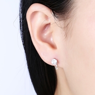 Picture of Durable White Platinum Plated Stud 