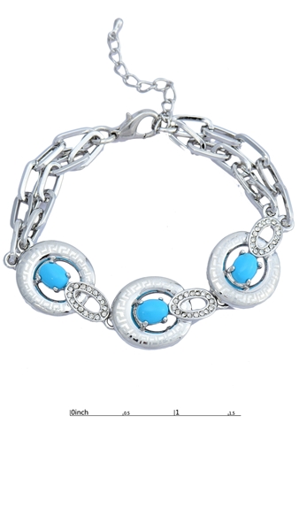 Picture of Fashionable Zine-Alloy Platinum Plated Bracelets