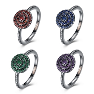 Picture of Trendy Style  Purple Gunmetel Plated Fashion Rings