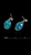 Picture of Shinning Sea Blue Platinum Plated Drop & Dangle