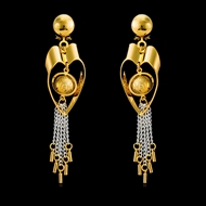 Picture of Eye-Catching Gold Plated Zinc Alloy Dangle Earrings from Reliable Manufacturer