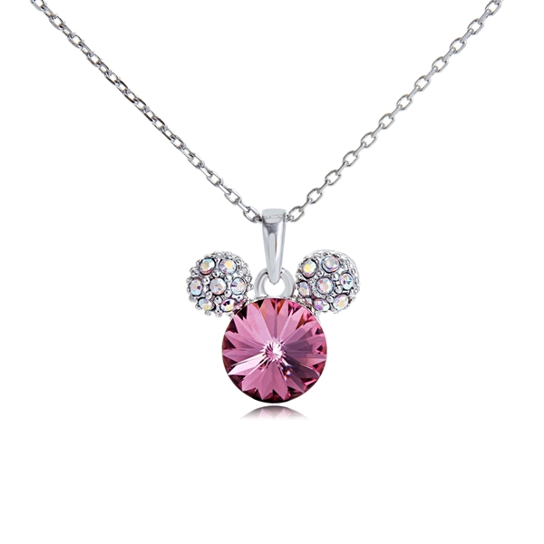 Picture of Zinc Alloy Purple Pendant Necklace As a Gift