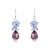 Picture of Distinctive Purple Swarovski Element Dangle Earrings with Low MOQ