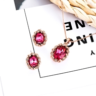Picture of Casual Pink Necklace and Earring Set of Original Design