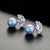 Picture of Famous Small Platinum Plated Stud Earrings