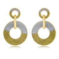 Picture of Trendy Gold Plated Big Dangle Earrings with No-Risk Refund