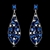 Picture of New Season Blue Cubic Zirconia Dangle Earrings with SGS/ISO Certification