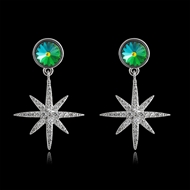 Picture of Zinc Alloy Platinum Plated Drop & Dangle Earrings from Certified Factory