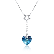 Picture of Need-Now Blue Swarovski Element Pendant Necklace with Full Guarantee