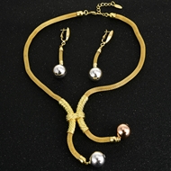 Picture of Bling Casual Dubai Necklace and Earring Set