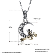 Picture of 925 Sterling Silver Fashion Pendant Necklace in Flattering Style