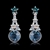 Picture of Brand New Blue Swarovski Element Dangle Earrings with SGS/ISO Certification