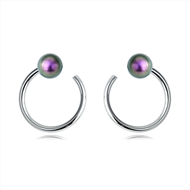 Picture of Good Swarovski Element Pearl Purple Stud Earrings