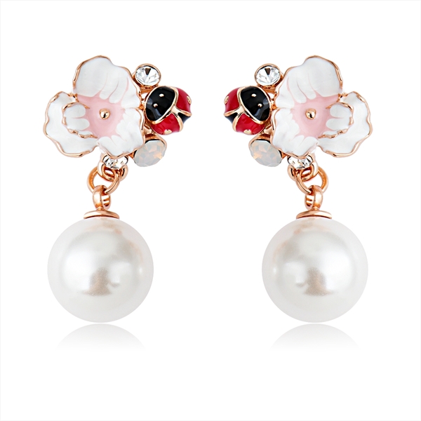 Picture of Need-Now Red Flower Dangle Earrings from Editor Picks