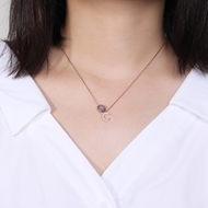 Picture of Delicate Cubic Zirconia Platinum Plated Pendant Necklace