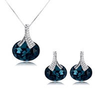 Picture of Unusual Casual Artificial Crystal Necklace and Earring Set