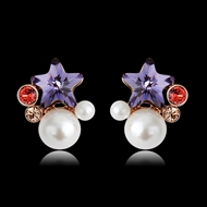 Picture of Irresistible Purple Classic Stud Earrings As a Gift