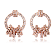 Picture of Featured White Cubic Zirconia Stud Earrings with Full Guarantee