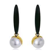 Picture of Classic White Dangle Earrings of Original Design
