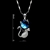 Picture of 925 Sterling Silver Blue Pendant Necklace Factory Supply