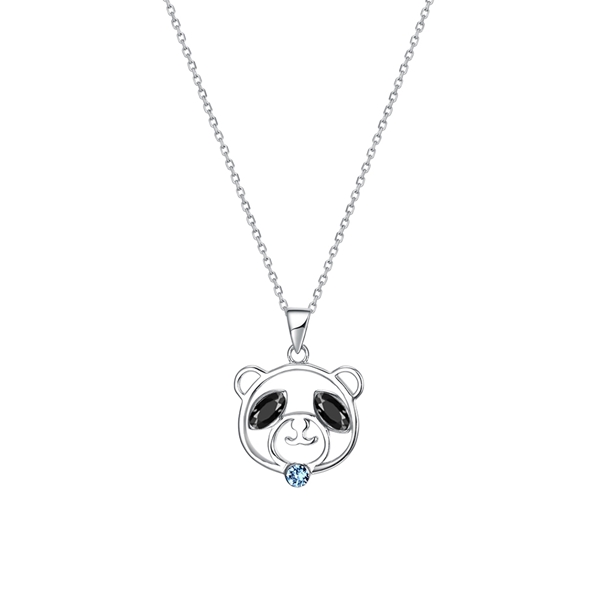 Picture of Fashion Cubic Zirconia Platinum Plated Pendant Necklace