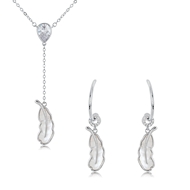 Picture of Delicate White Necklace and Earring Set with Speedy Delivery