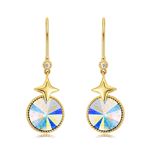 Picture of Bulk Gold Plated Cubic Zirconia Dangle Earrings Exclusive Online