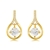 Picture of Copper or Brass Cubic Zirconia Dangle Earrings with Full Guarantee