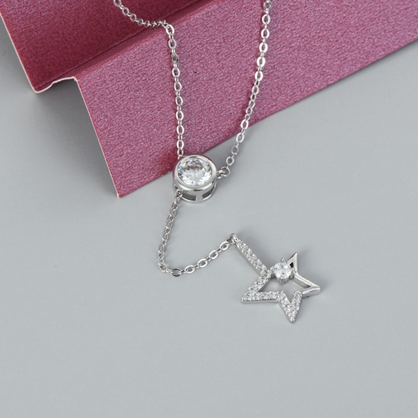 Picture of Delicate Cubic Zirconia Pendant Necklace with Speedy Delivery