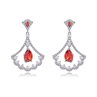 Picture of New Cubic Zirconia Luxury Dangle Earrings