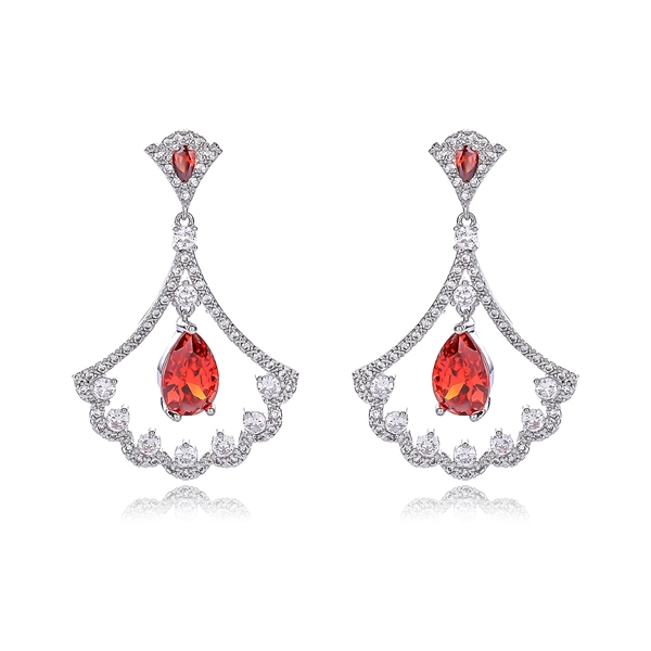 Picture of New Cubic Zirconia Luxury Dangle Earrings