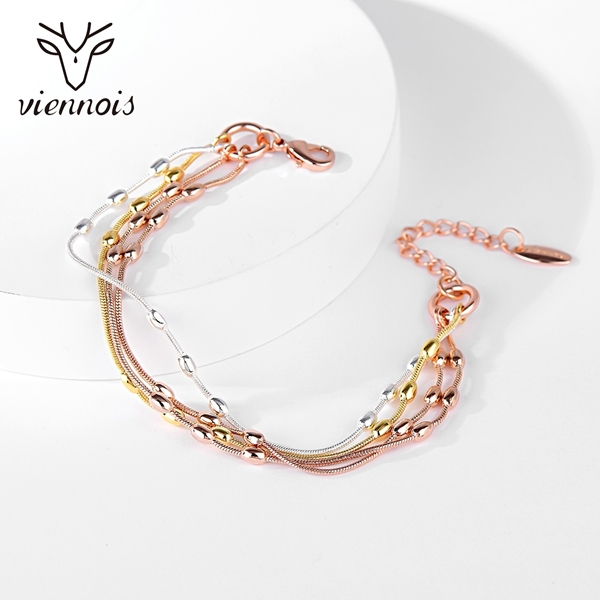 Picture of Hypoallergenic Multi-tone Plated Zinc Alloy Fashion Bracelet from Certified Factory