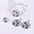 Picture of Brand New Blue Zinc Alloy 4 Piece Jewelry Set with SGS/ISO Certification