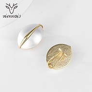 Picture of Stylish Big Gold Plated Stud Earrings