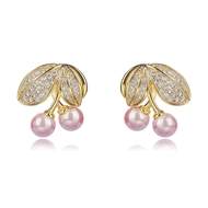 Picture of Fast Selling Pink Gold Plated Big Stud Earrings from Editor Picks