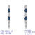 Picture of Featured Blue Platinum Plated Dangle Earrings with Full Guarantee