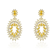 Picture of Inexpensive Gold Plated Copper or Brass Dangle Earrings from Reliable Manufacturer