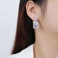 Picture of Luxury Pink Dangle Earrings with No-Risk Refund