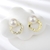 Picture of Good Artificial Pearl White Stud Earrings