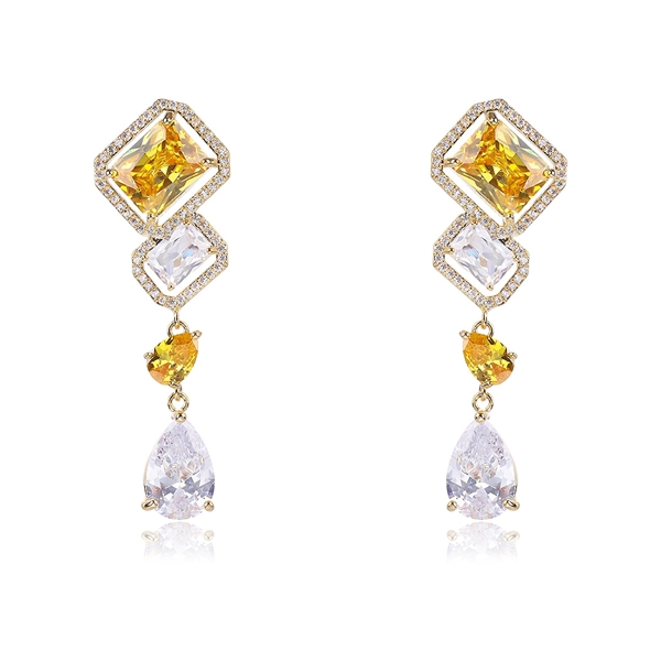 Picture of Hypoallergenic Gold Plated Big Dangle Earrings with Easy Return