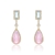 Picture of Great Value Pink Big Dangle Earrings with Full Guarantee